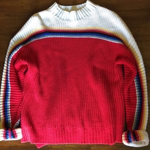 Womens Forever 21 Medium Rainbow Sweater